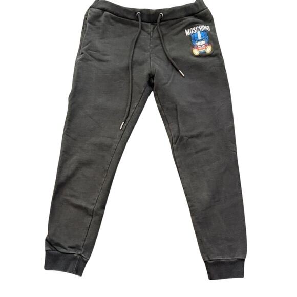 Moschino Pants - $350 Moschino Womens Charcoal Joggers Bear Patch Preloved S